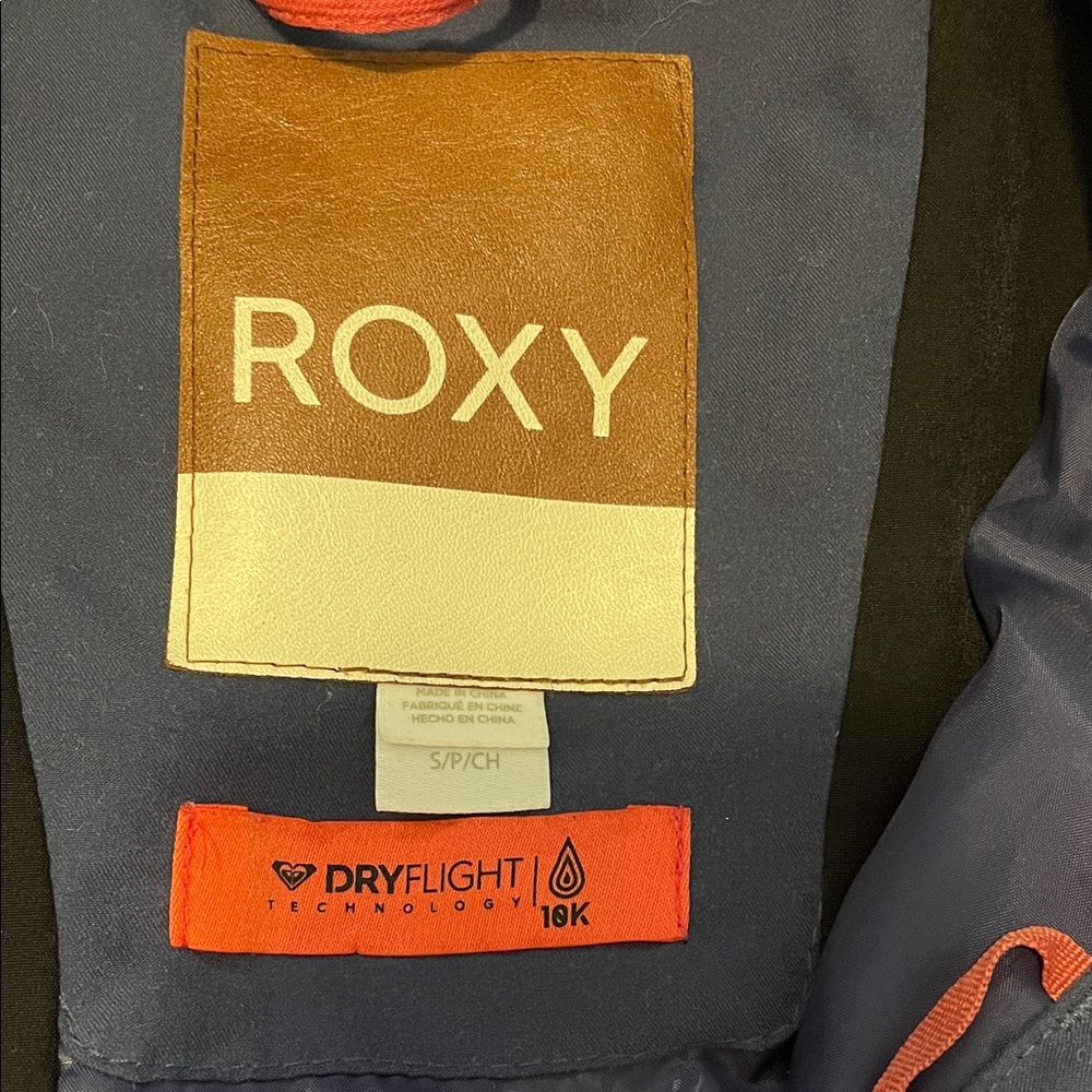 Roxy Coral Hooded Jacket With Patterned Elbow Pan… - image 3